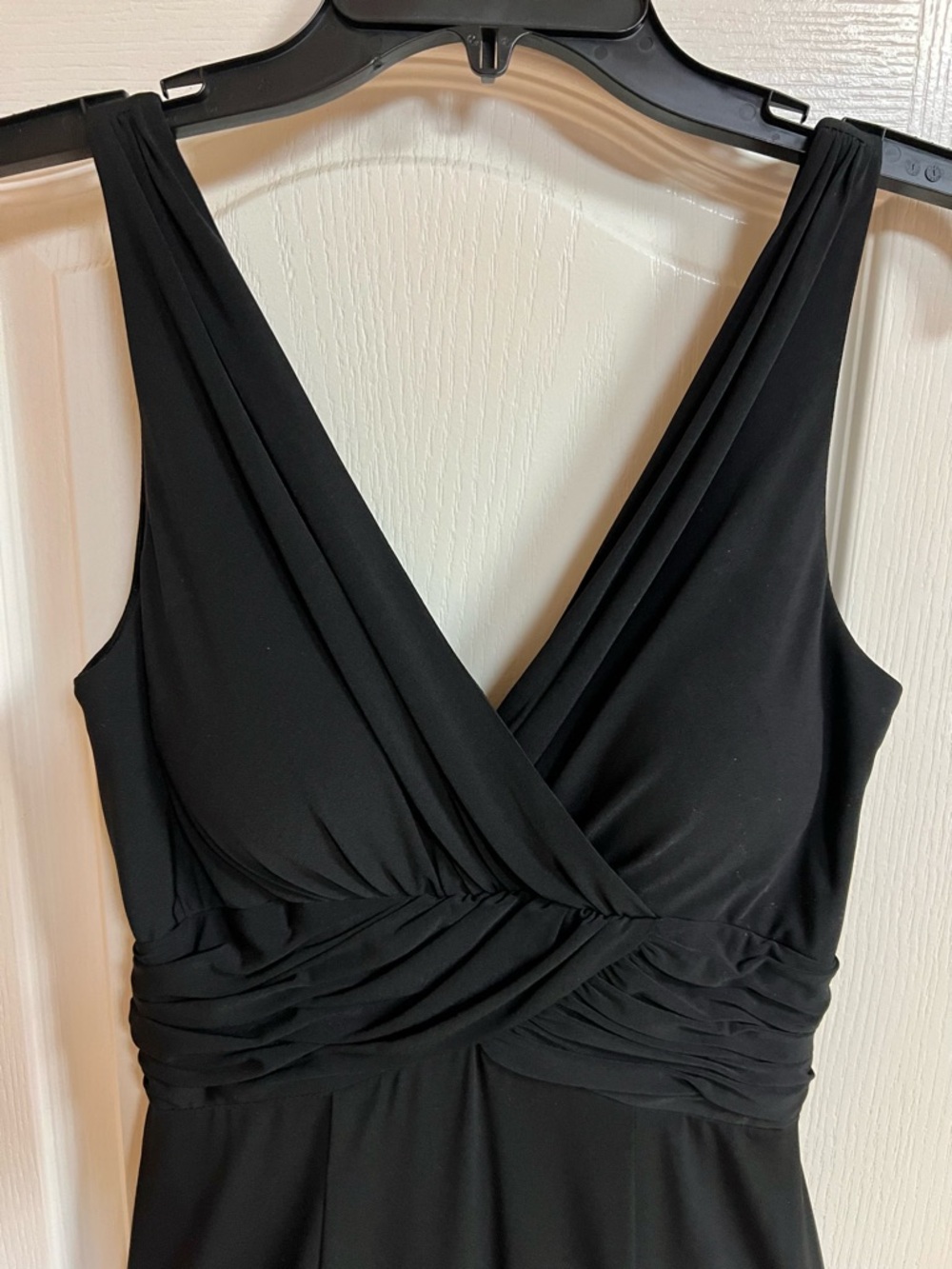 Alfred Angelo Black Party Dress V-Neck, V-Back, Lined, zippered back, size 6 - Picture 3 of 11